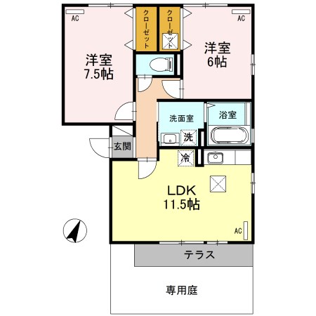 リビングタウン双葉A 間取り図