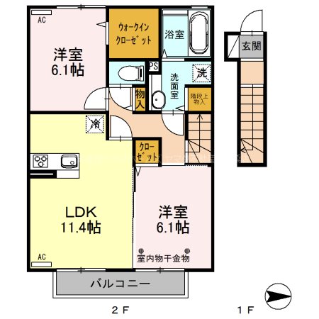 ハイグレードみずほ野Ⅲ 間取り図