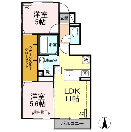 ソレイユ 間取り図