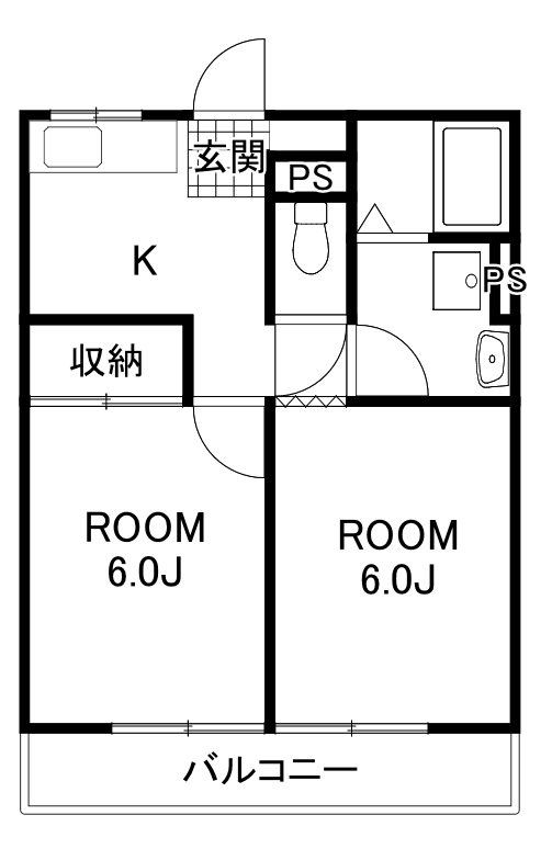 ハイツくろさき 間取り図