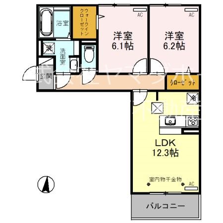 ガーネット 間取り図