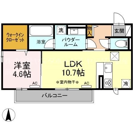 D-ROOM　omotecho 間取り図