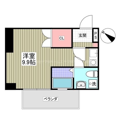 Studio　Flat 間取り図