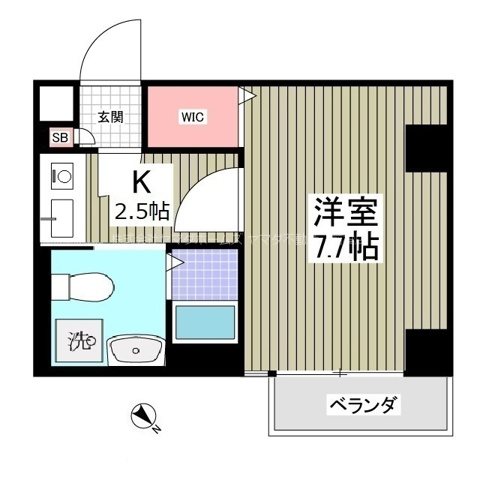 Studio　Flat 間取り図