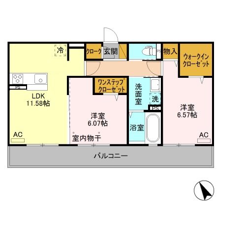 クレアシオン城北 間取り図