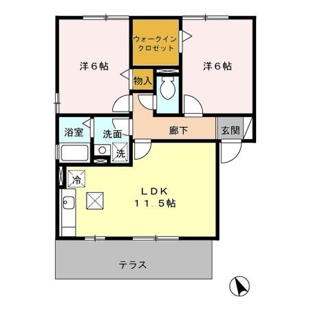 クレストコートAB 間取り図