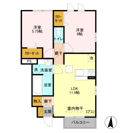 フェリオ文京 間取り図