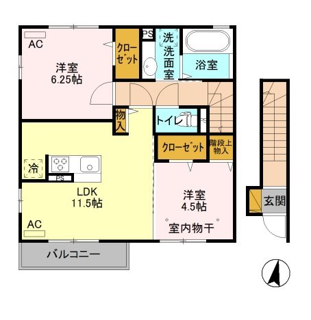 リノ　C 間取り図