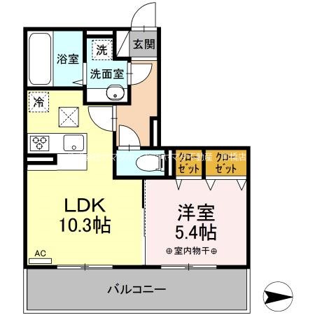 D-ROOM紅雲町C 間取り図