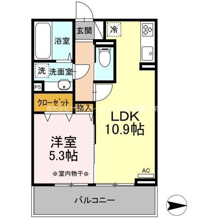 D-ROOM紅雲町C 間取り図