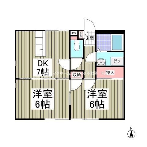 シティハイツブリッジB 間取り図