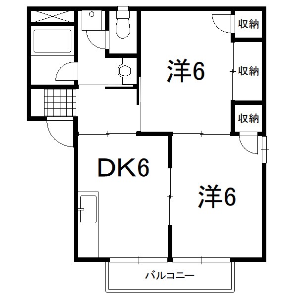 すとりーむ緑ハイツA・B・C 間取り図