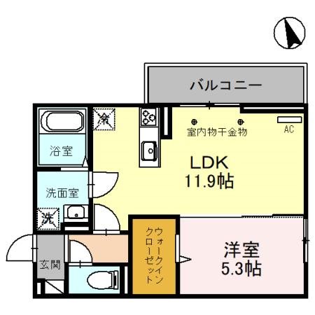 D-ROOM三河町 間取り図