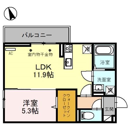 D-ROOM三河町 間取り図