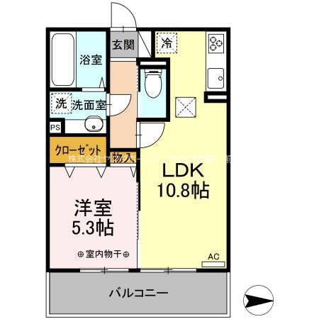 D-ROOM紅雲町C 間取り図