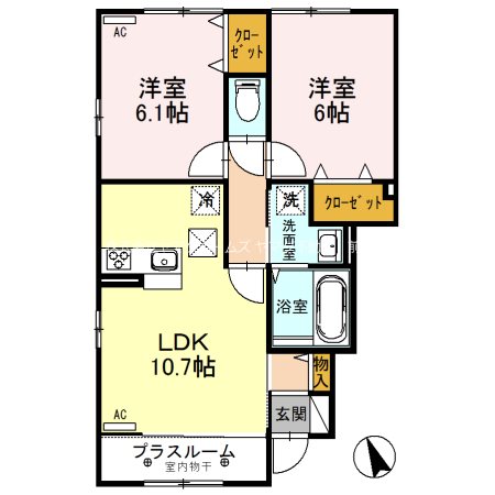 ルビーＢ 間取り図