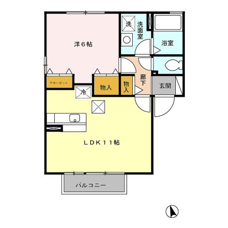 リュエルA 間取り図