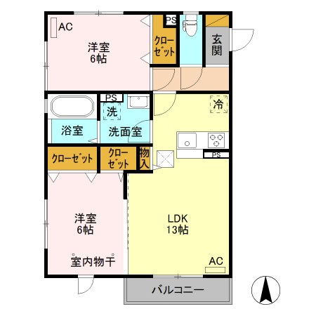 コージーネストB 間取り図