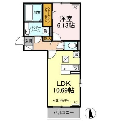 エクシブ前橋A 間取り図