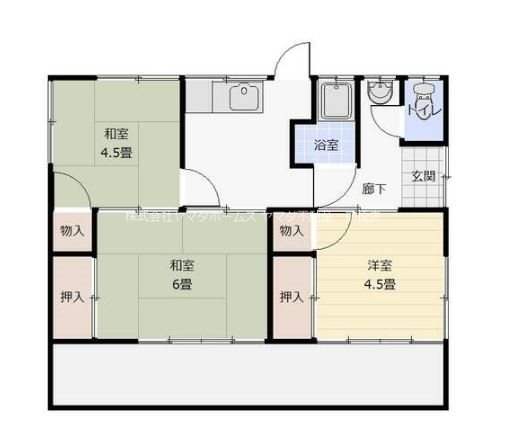 都丸貸住宅B 間取り図