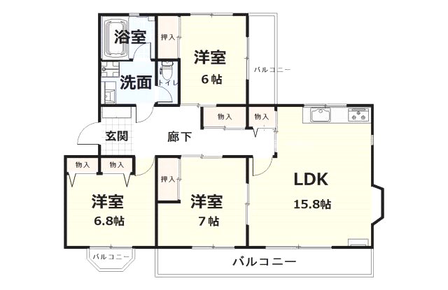 文京町ハイツ 間取り図