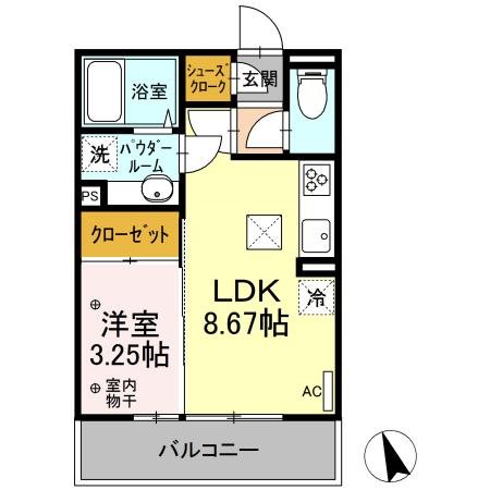 クロッシア三河町 間取り図