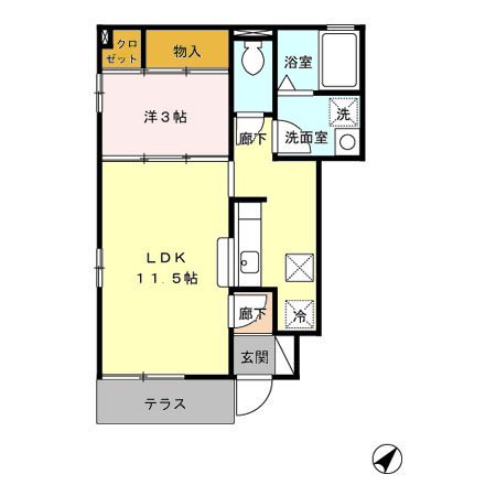 ルミエール大友ABCD 間取り図