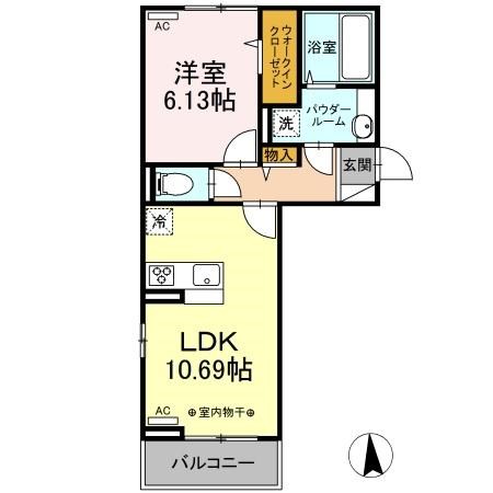 クロッシア前橋南町Ｂ 間取り図