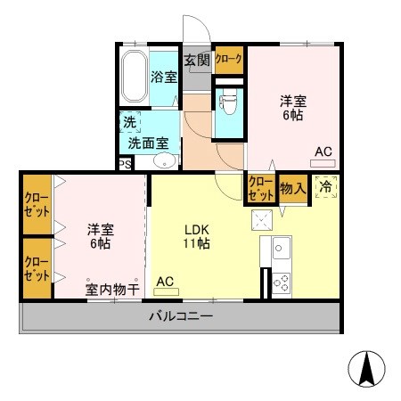 コージーネストB 間取り図