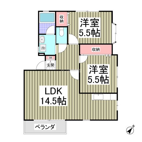 井草ハイツC 間取り図