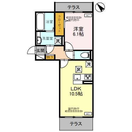 D-ROOM歌川町 間取り図