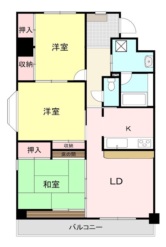 ハートフルライフIWASA 3 間取り図