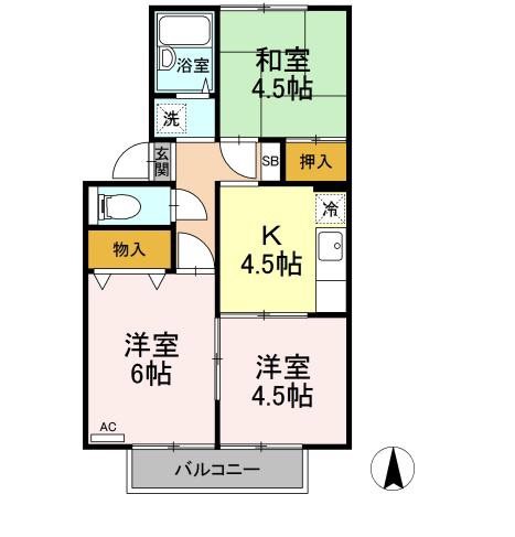 ファミールハイツⅠ 間取り図