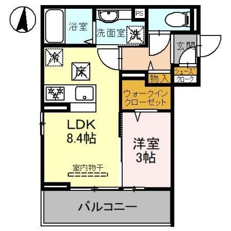 D-ＲＯＯＭ岩押町 間取り図