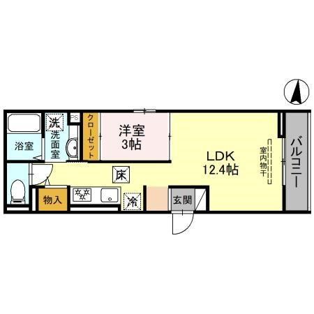 D-ＲＯＯＭ岩押町 間取り図