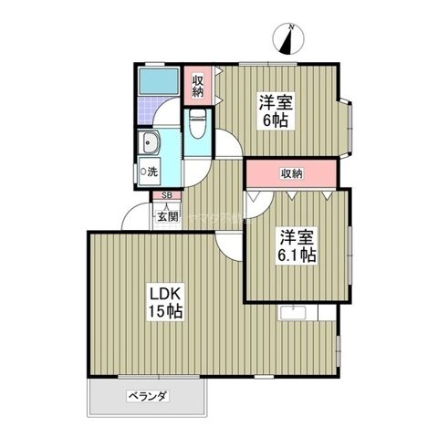 井草ハイツD 間取り図