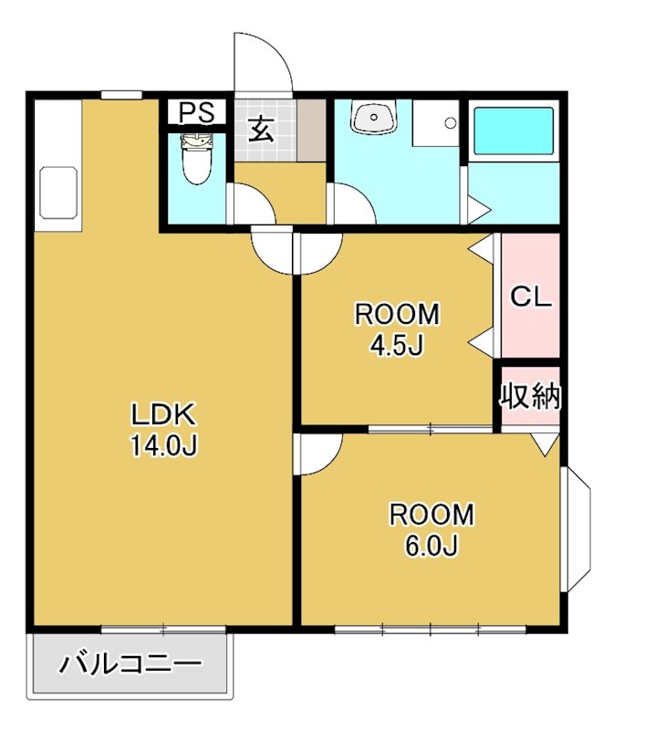 ハイツ平田Ⅱ 間取り図