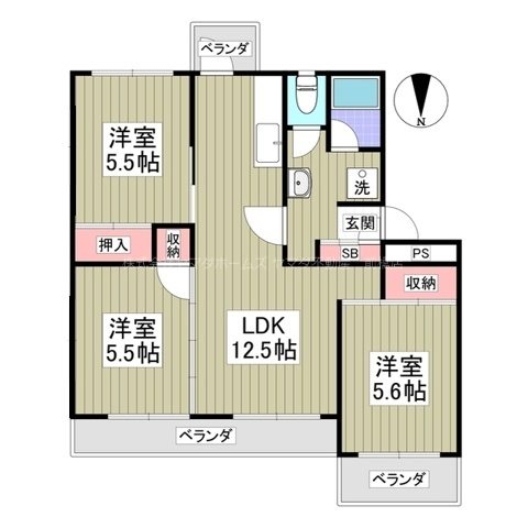 サンハイツ高井 間取り図