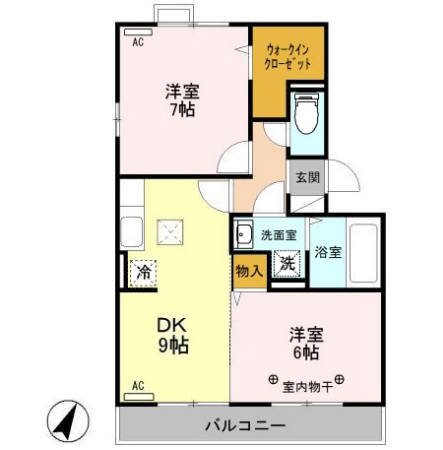 ヴィラ　フォレスタA 間取り図