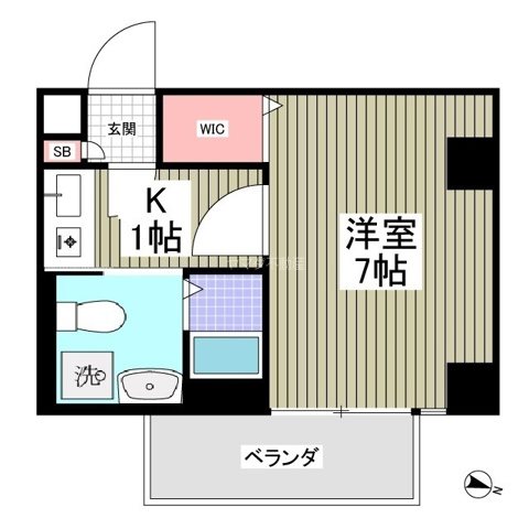 Studio　Flat 間取り図