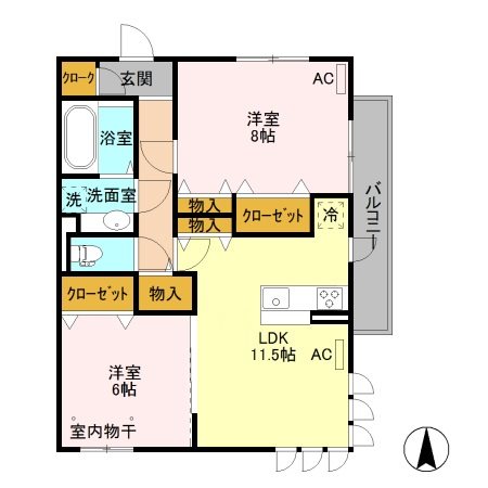 コージーネストB 間取り図