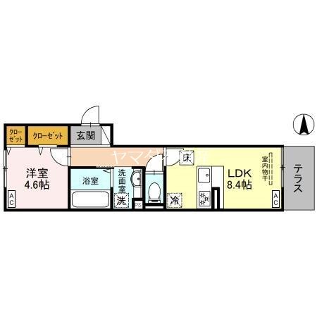 D-ROOM昭和町 間取り図