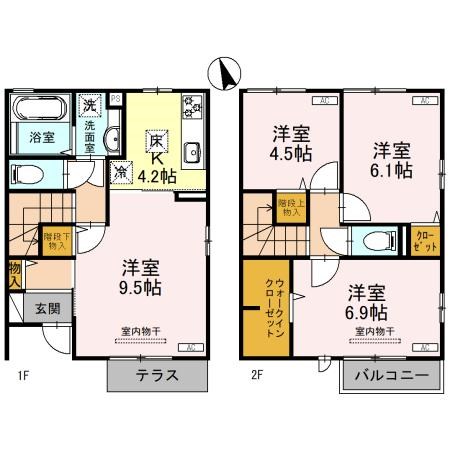 メゾン　ボヌール C 間取り図