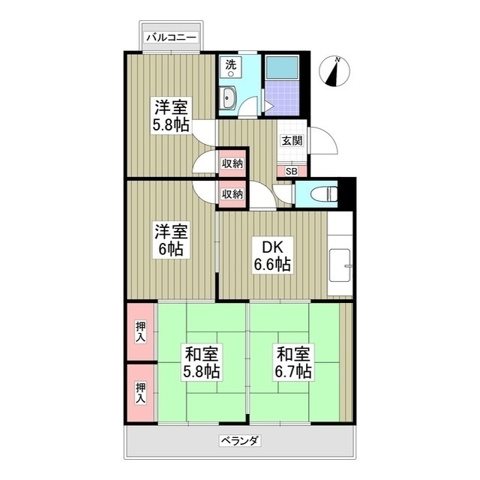 サウスヴィラ 間取り図