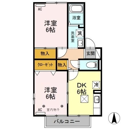 クローバーハイツＡ 間取り図