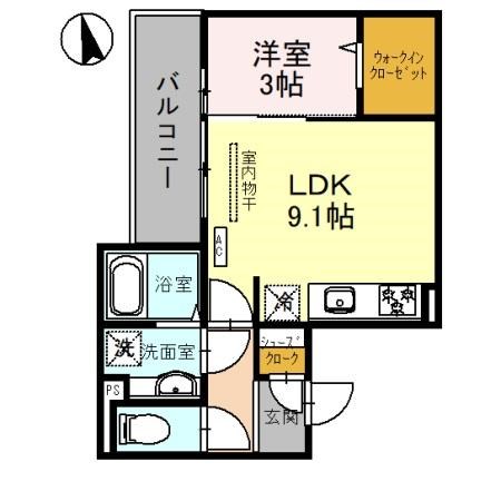 ラルジュ飯塚 間取り図