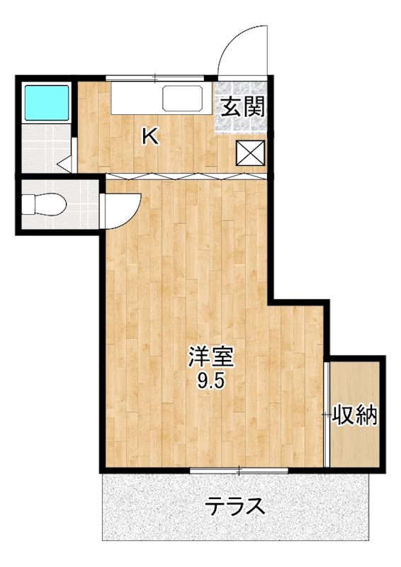 プチハウスコスモスB 間取り図