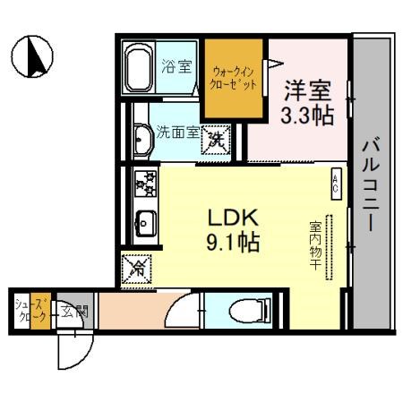 ラルジュ飯塚 間取り図