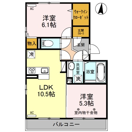 リヴェールマリーズD 間取り図