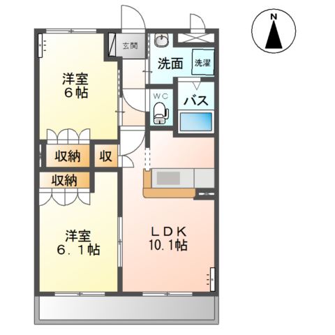 ヒーリングカーサＢ 間取り図